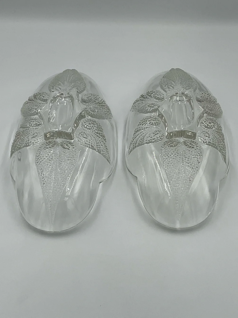 Vintage Anchor Hocking “Renaissance” Clear Relish Dishes Set of 2